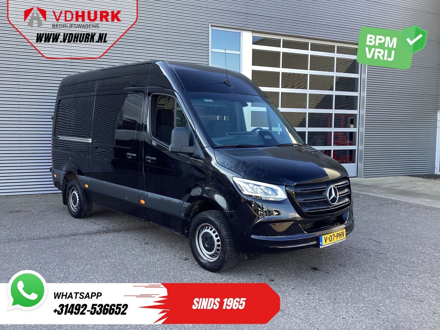 Mercedes-Benz Sprinter 317 CDI Aut. L2H2 3.5t Trekverm./ LED, Auto's, Automaat, Zwart, Mercedes-Benz, Bedrijf