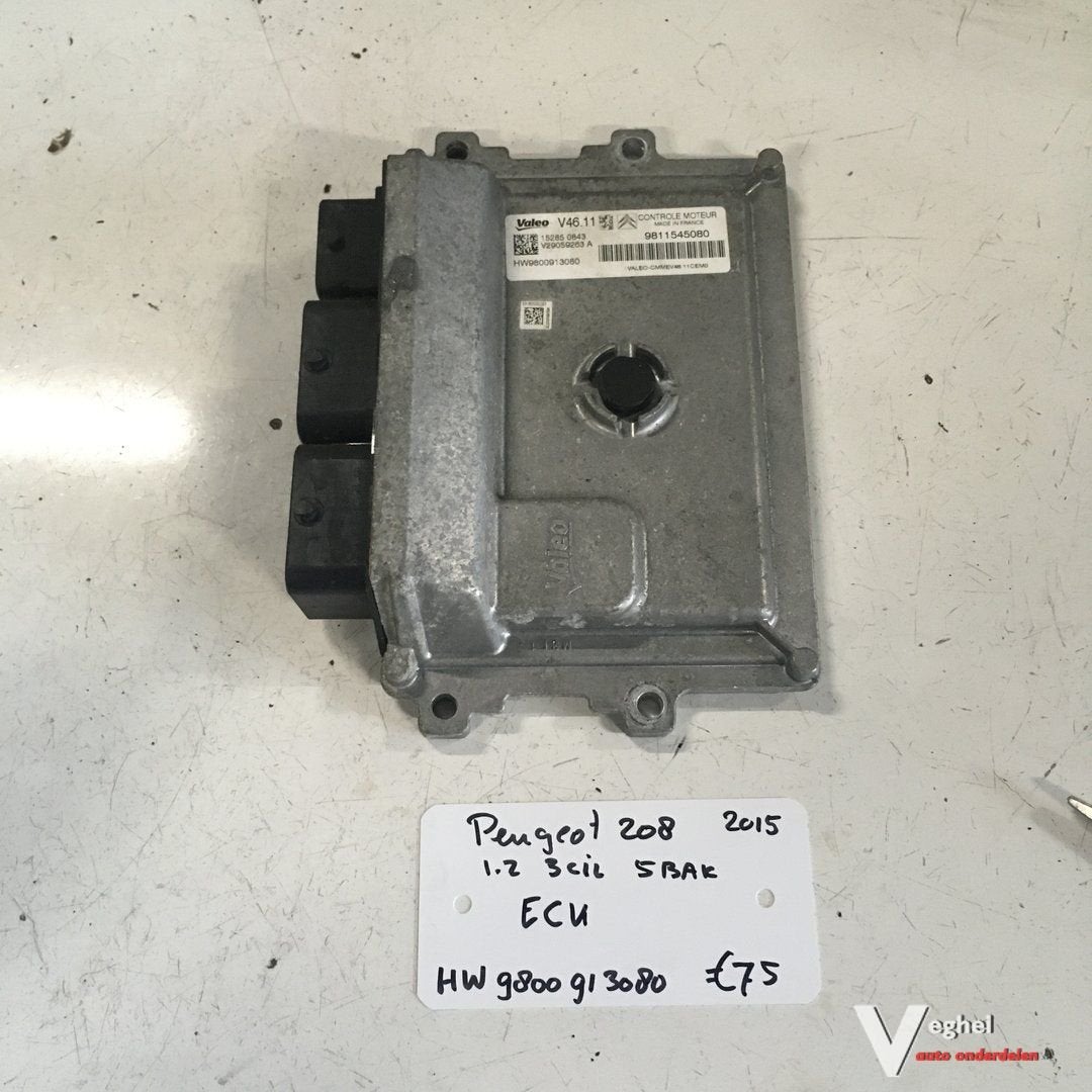 Peugeot 208 1.2 3 cil 5bak 5drs 2015 ECU, -, Utilisé, -, -