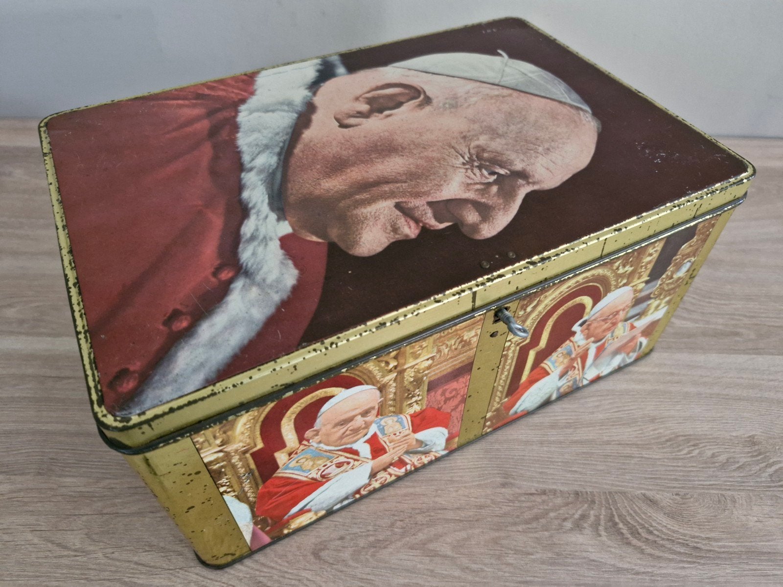Blik + sleutel, Paus Johannes XXIII Angelo Giuseppe Roncalli, Ophalen of Verzenden, Gebruikt, Overige, Overige merken