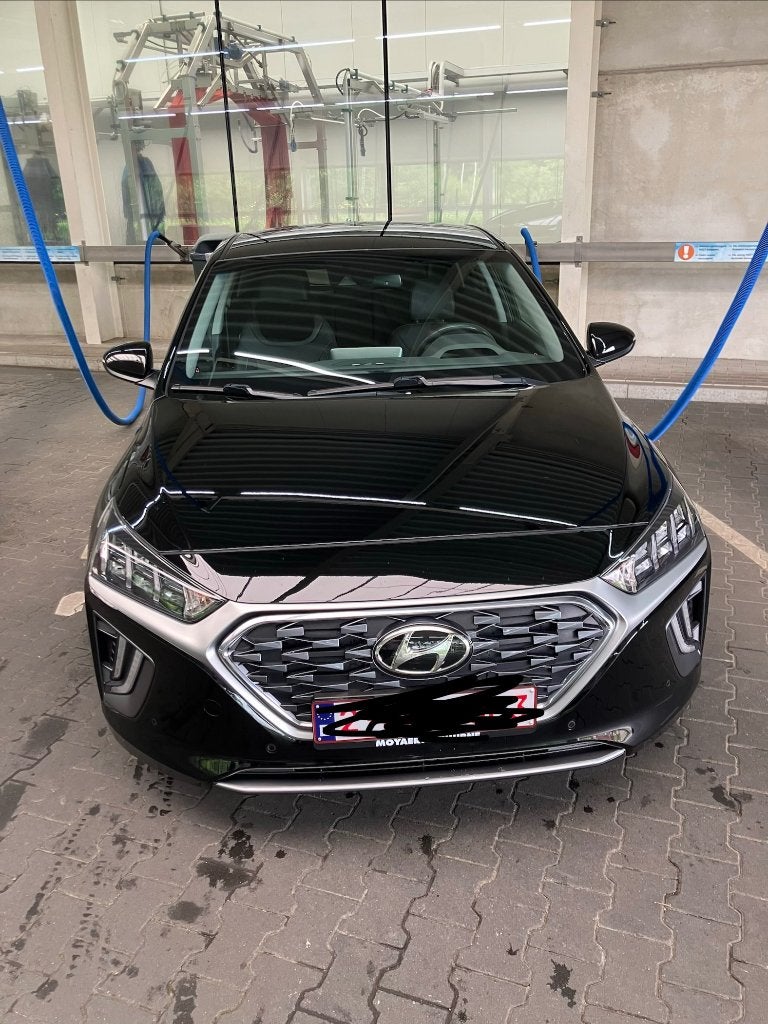 Hyundai ioniq plugin shine full option 2021, Auto's, Zwart, Leder, 5 deurs, Onderhoudsboekje
