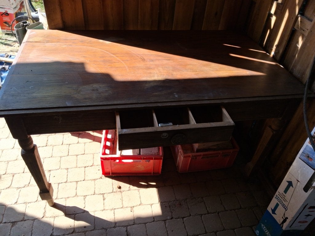 Antieke tafel, Huis en Inrichting, Tafels | Eettafels, Ophalen, Gebruikt, 100 tot 150 cm, Eikenhout