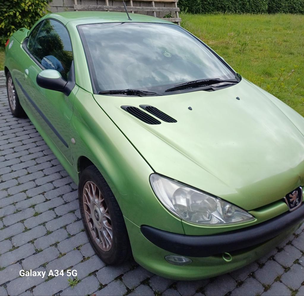 Peugeot 206 cabrio, Auto's, Stof, Zwart, Cabriolet, Handgeschakeld