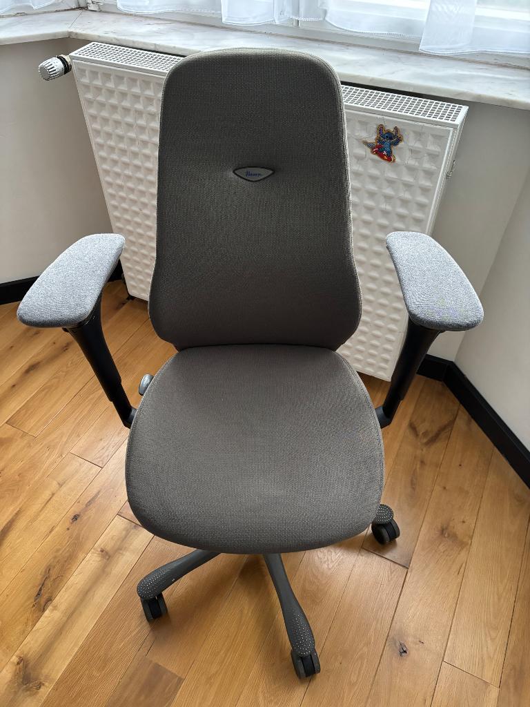 Chaise de bureau Kinnarps, Huis en Inrichting, Ophalen, Gebruikt, Grijs, Bureaustoel
