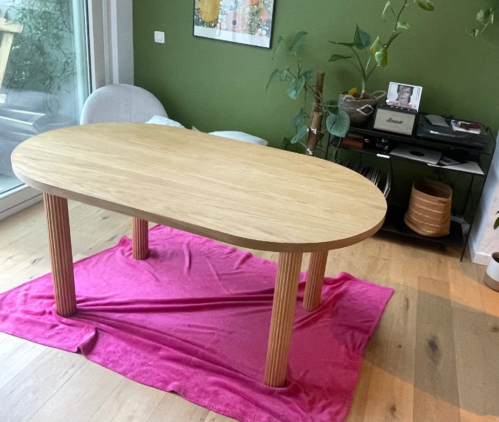 Tafel, Huis en Inrichting, Tafels | Eettafels, Ophalen, 50 tot 100 cm, Zo goed als nieuw, 150 tot 200 cm