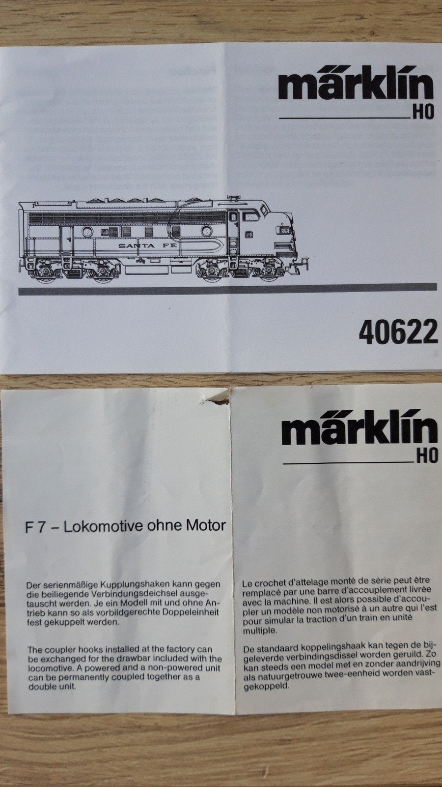 Instruction d'utilisation Marklin 40622, Enlèvement ou Envoi