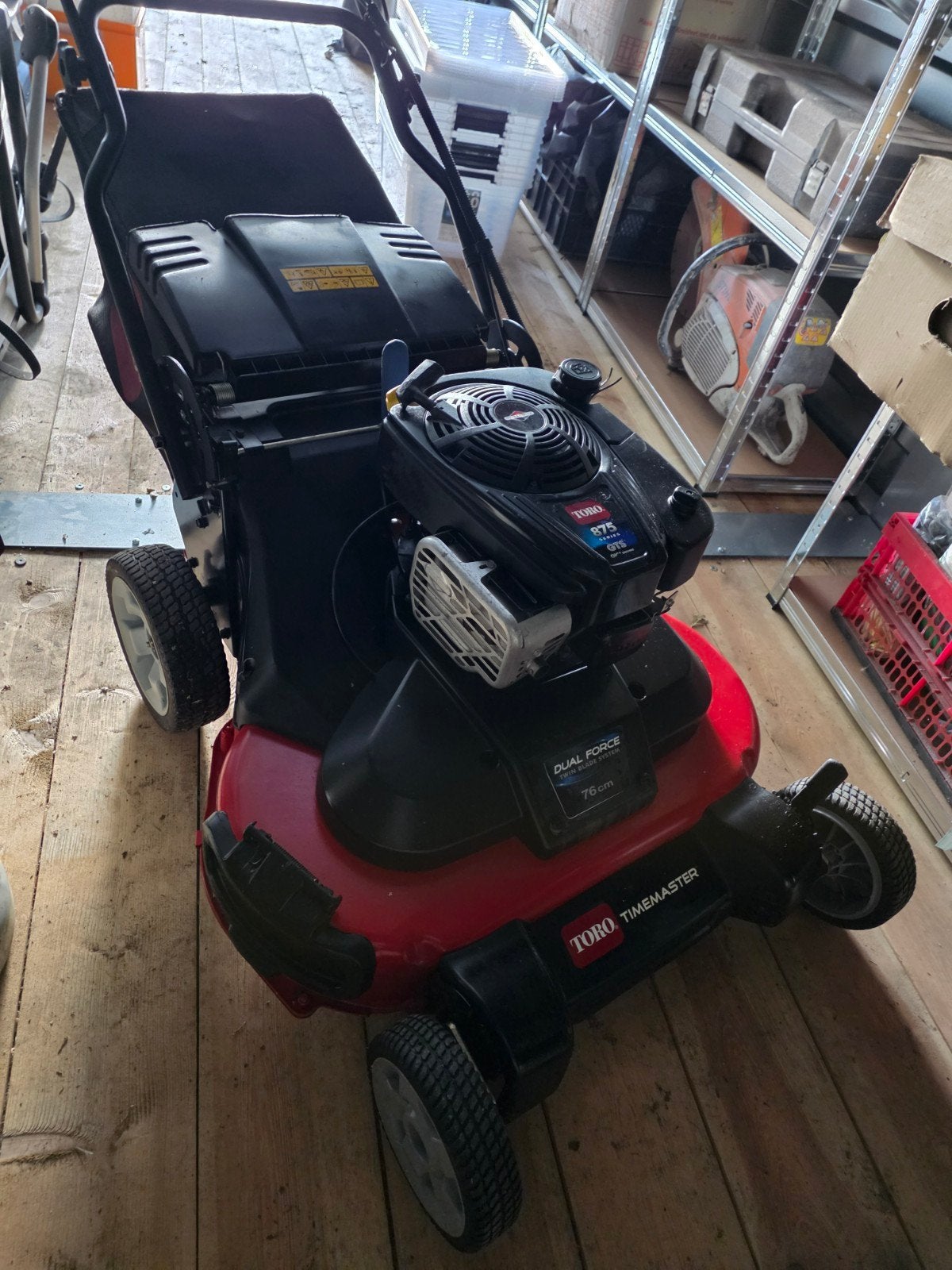 Toro Timemaster 875, Tondeuse rotative, Utilisé, Torro, Sac de ramassage