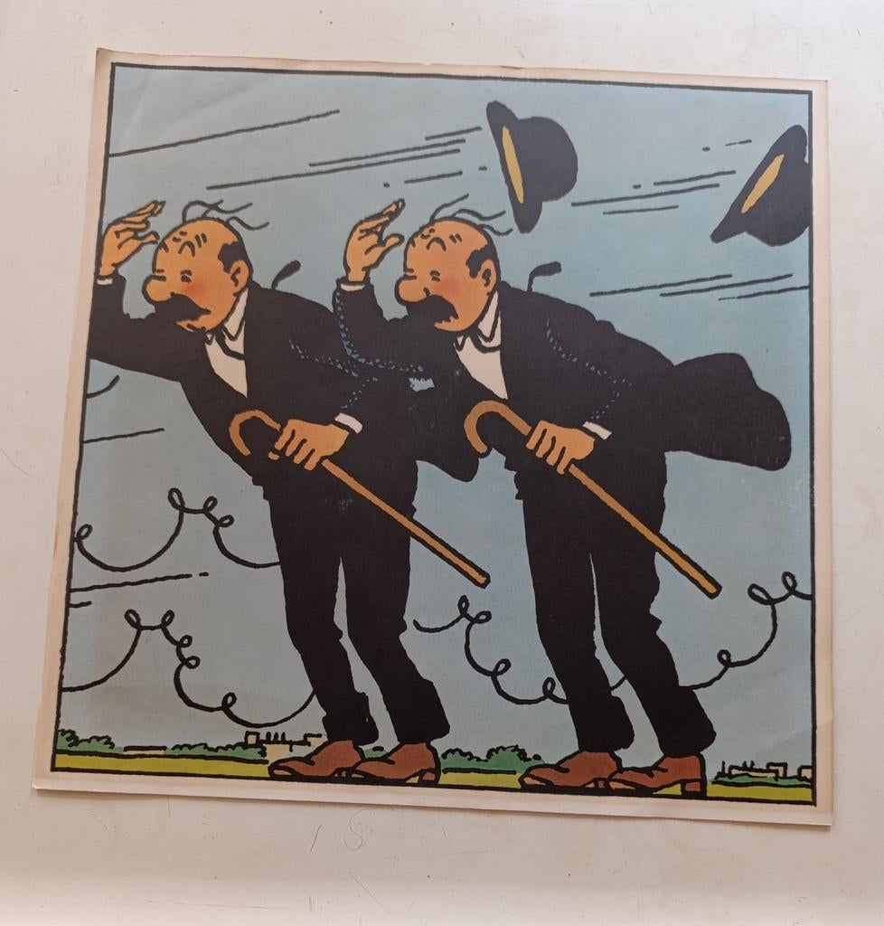 Ancienne affiche Dupont et Dupond ., Enlèvement, Tintin