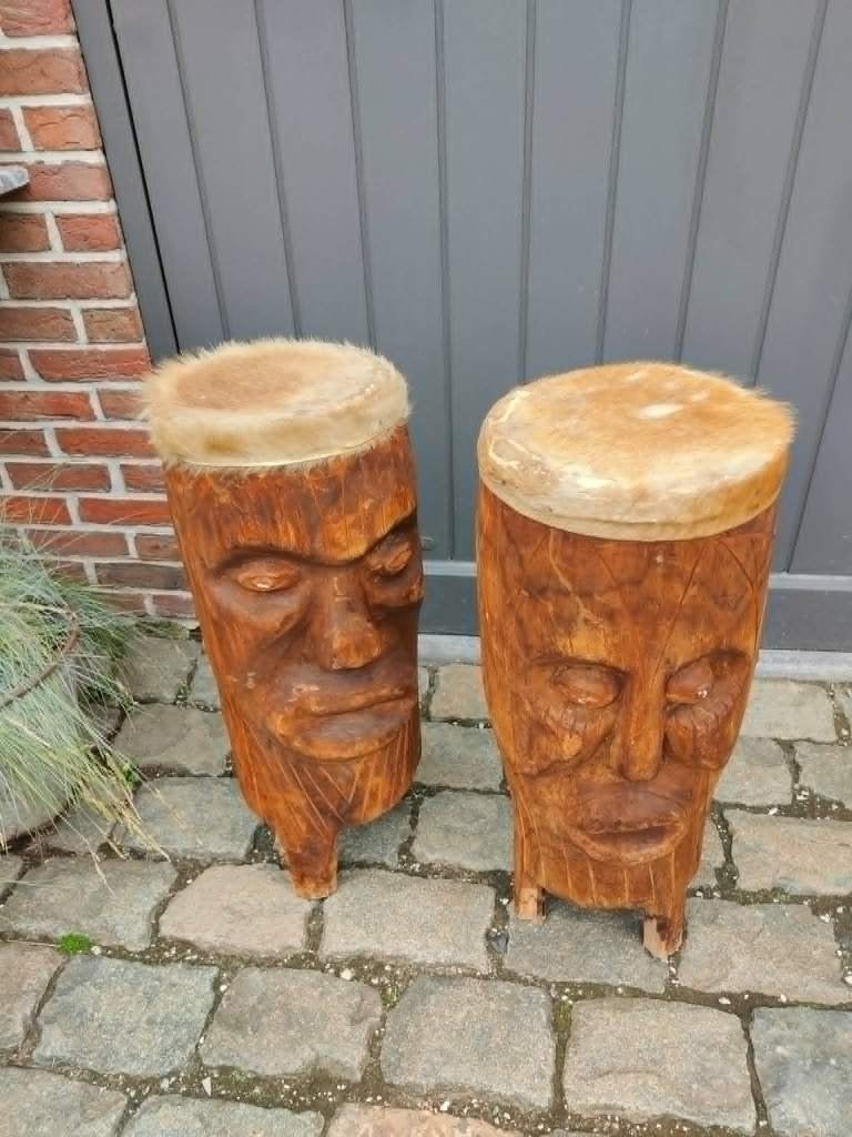 2 Afrikaanse trommels, djembés, Muziek en Instrumenten, Verzenden, Zo goed als nieuw, Trommel