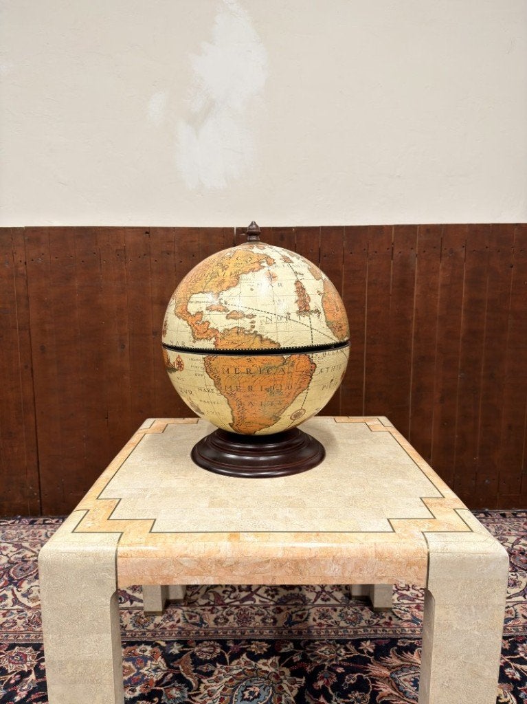 Klassiek Italiaanse Zoffoli Drank Globe Wereldbol Tafelmodel, Antiquités & Art, Antiquités | Bureau & Affaires, Enlèvement