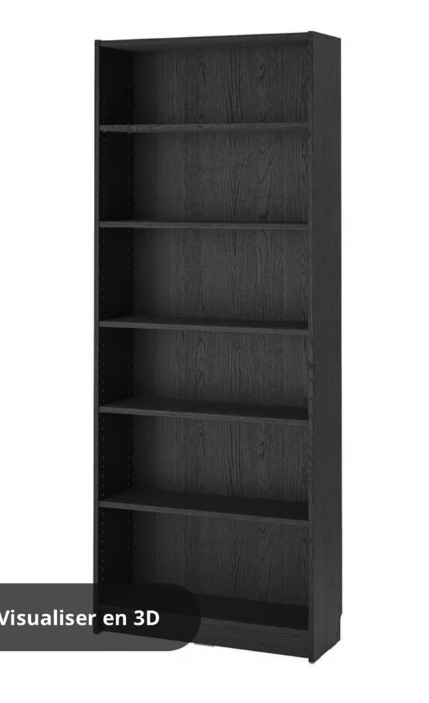 Etagere Billy noir (ikea), Maison & Meubles, Armoires | Bibliothèques, 25 à 50 cm, Avec tablette(s), Comme neuf, Enlèvement