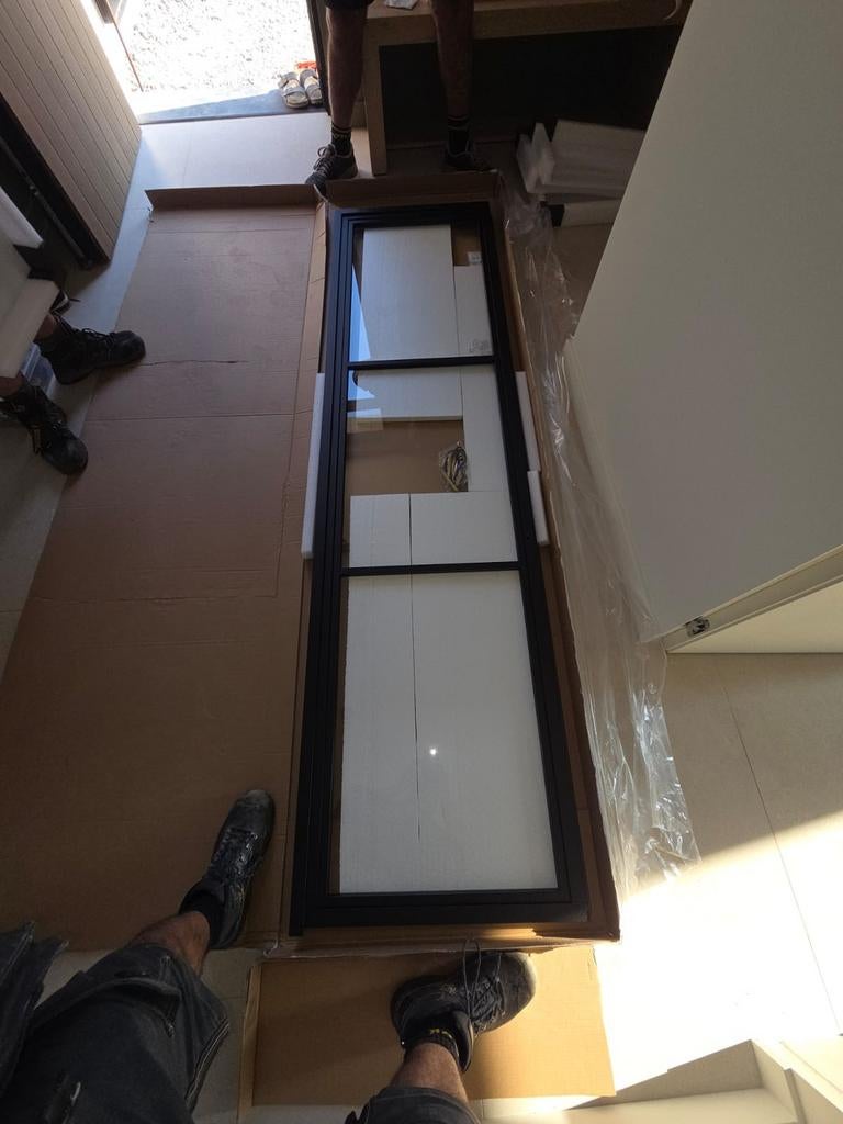 Stalen dubbelduer zwart, Doe-het-zelf en Bouw, Ophalen, Glas, Binnendeur