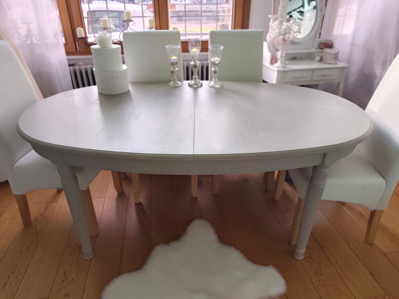 Zeer mooie massief hout uitschuifbaar tafel-vintage(+ 55 cm), Ophalen