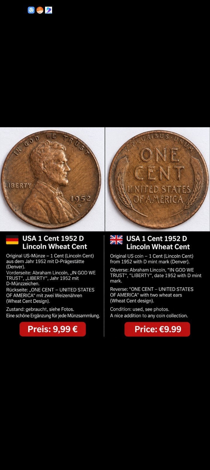 pièce de monnaie américaine, Timbres & Monnaies, Enlèvement ou Envoi