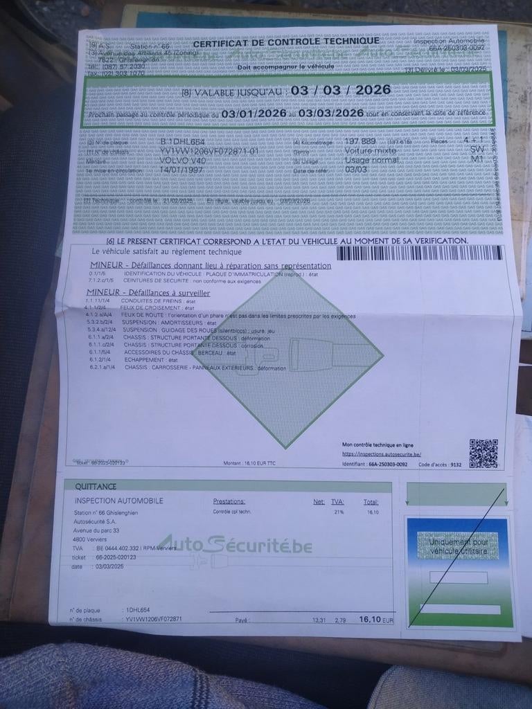 Volvo V40, Autos, Particulier, Achat, V40