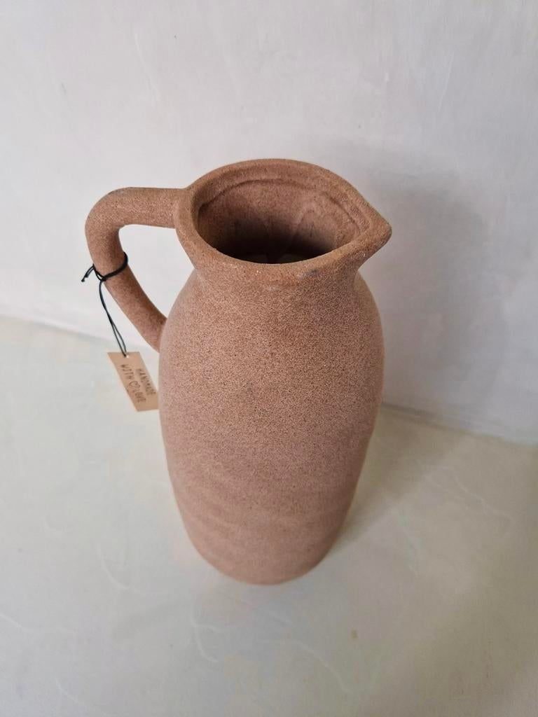 Handmade vaas terracotta, Ophalen, Nieuw