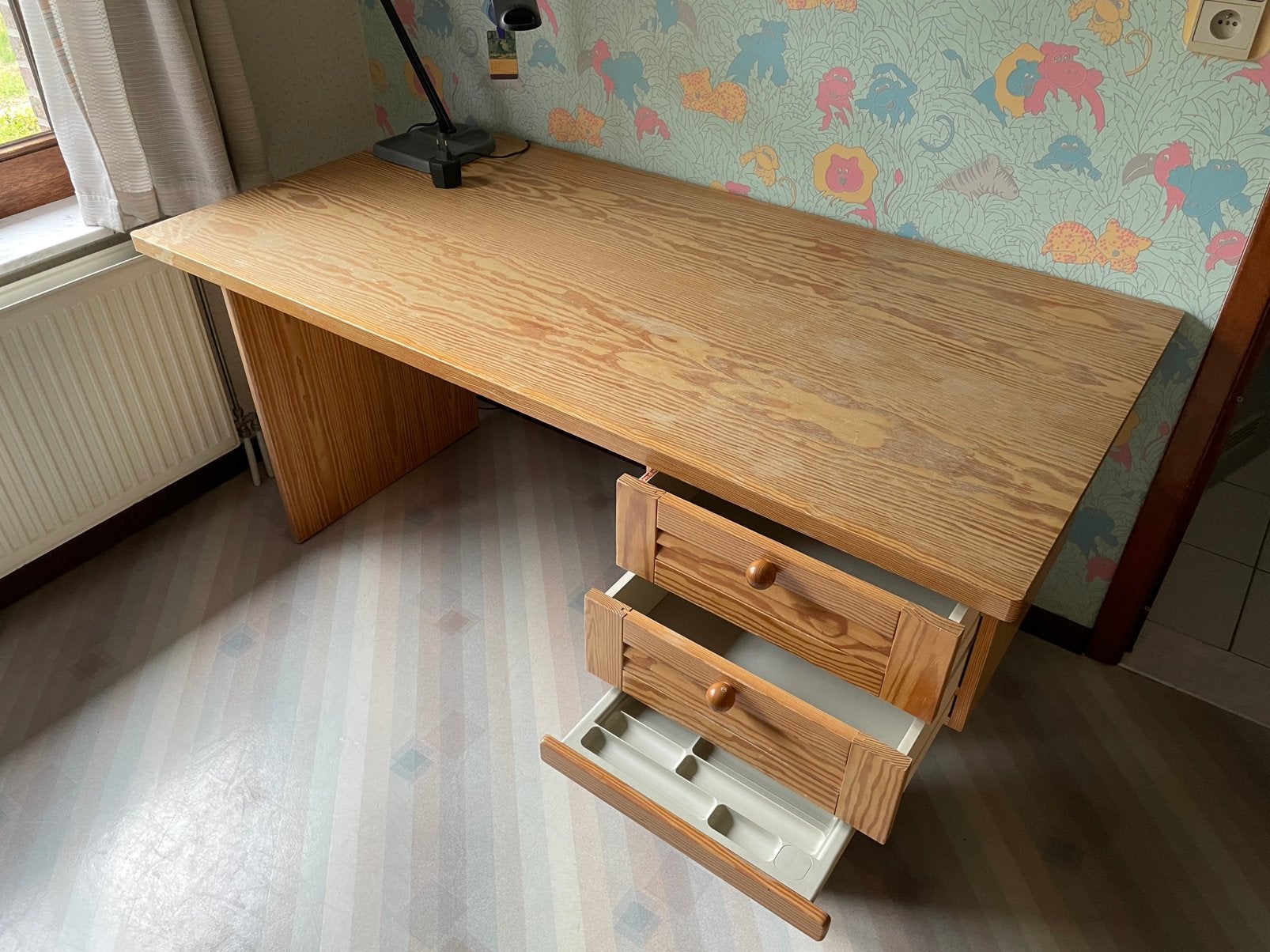 Bureau Emdeka 160 x 80 cm, Bureau d'écolier, Enlèvement, Utilisé, Avec tiroirs