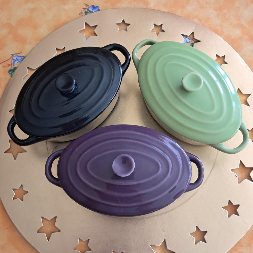 Set van 3 vuurvaste ovenschoteltjes, Ophalen
