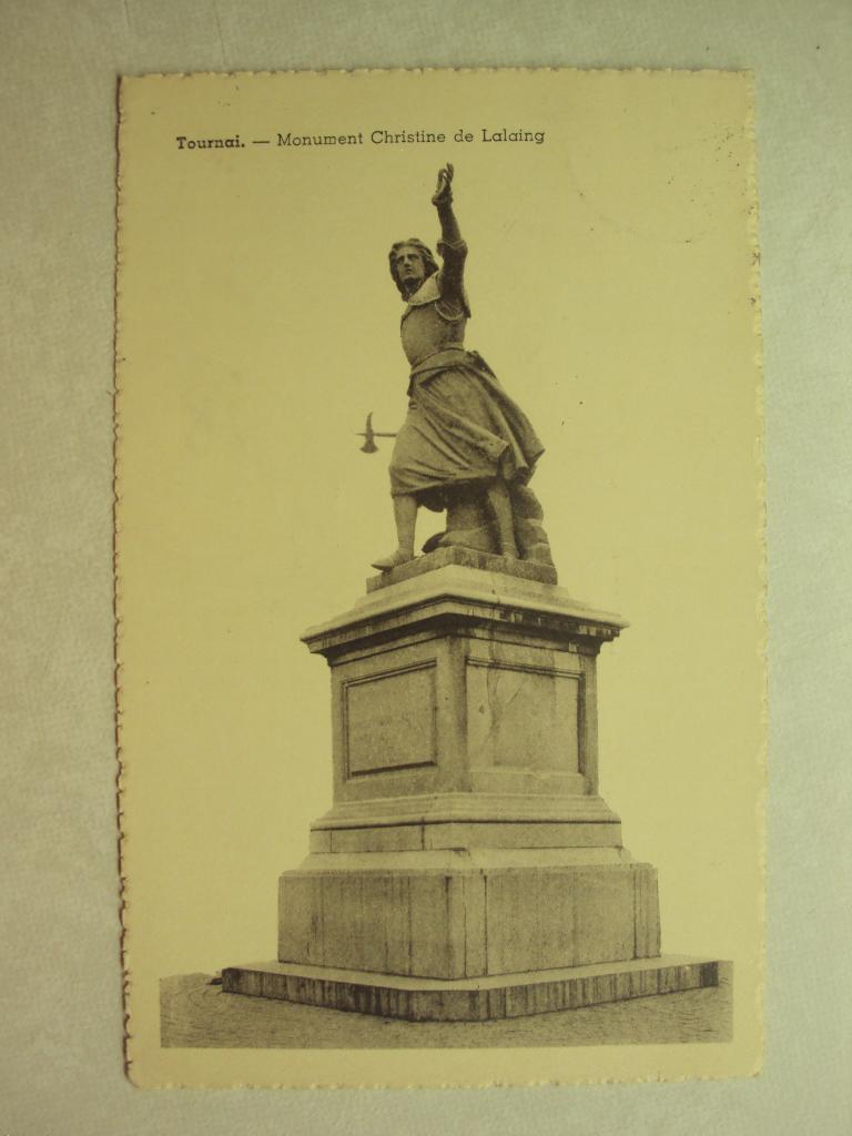 49512 - TOURNAI - MONUMENT CHRISTINE DE LALAING - 2 FOTO'S, Envoi