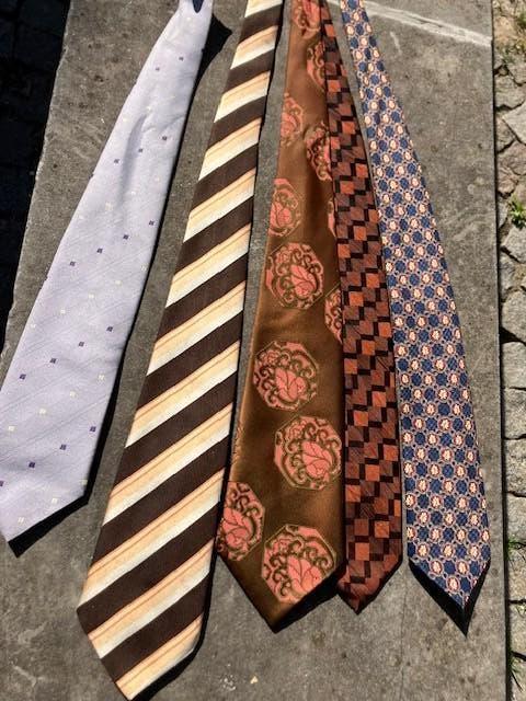5 VINTAGE STROPDASSEN 100 % POLYESTER. GOEDE STAAT., Kleding | Heren, Stropdassen, Ophalen of Verzenden, Gedragen, Met patroon