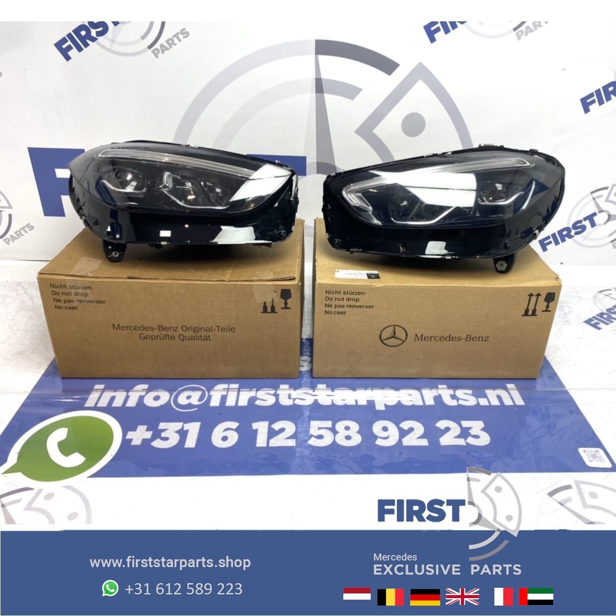 W206 S206 C KLASSE 2021 HIGH PERFORMANCE KOPLAMPEN SET LINKS, Gebruikt, -, Ophalen of Verzenden, -