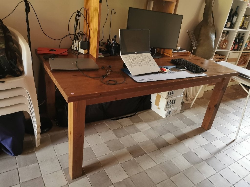 IKEA massief houten tafel, Ophalen, 50 – 75, Gebruikt, 50 tot 100 cm