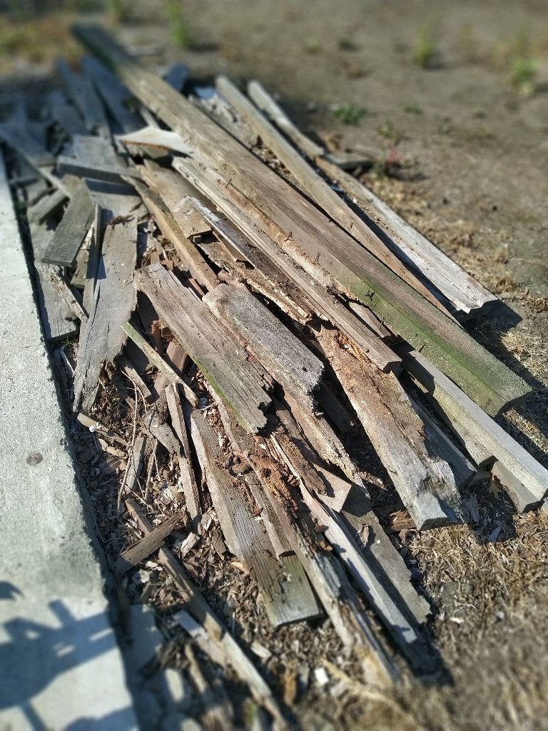 gratis hout, Ophalen, Gebruikt