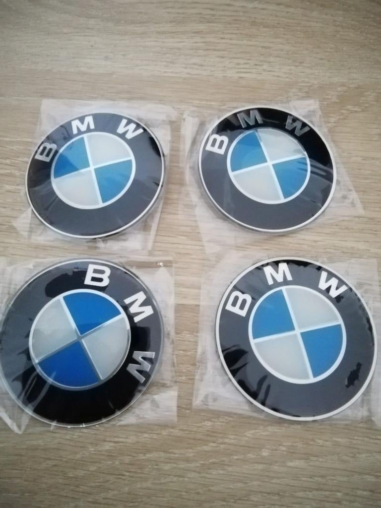 Bmw stickers voor de wieldoppen diameter 65 mm, Ophalen of Verzenden