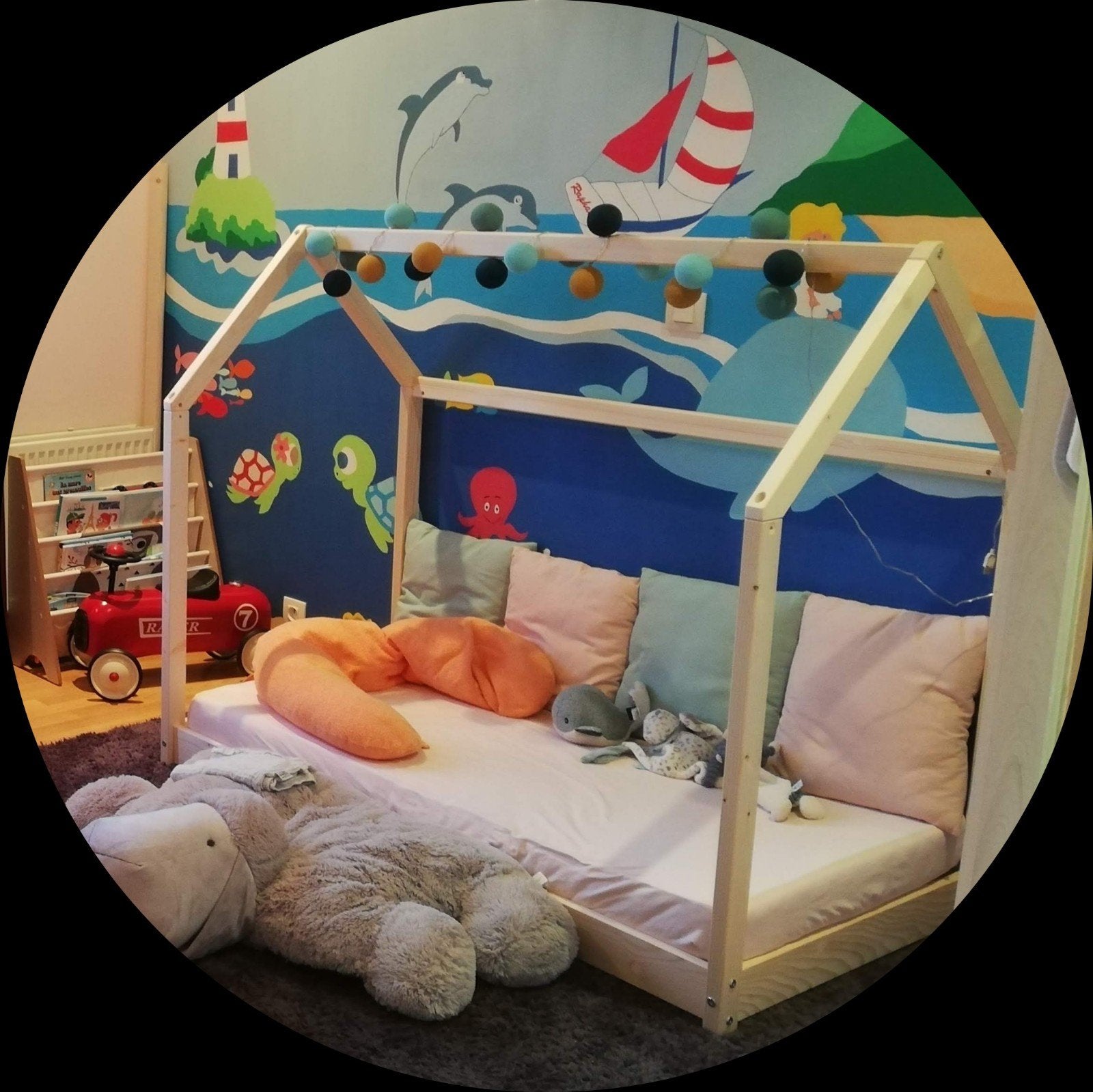 lit cabane pour enfant 140*70 cm- À DONNER !!, Matelas, 70 à 85 cm, Enlèvement, Utilisé