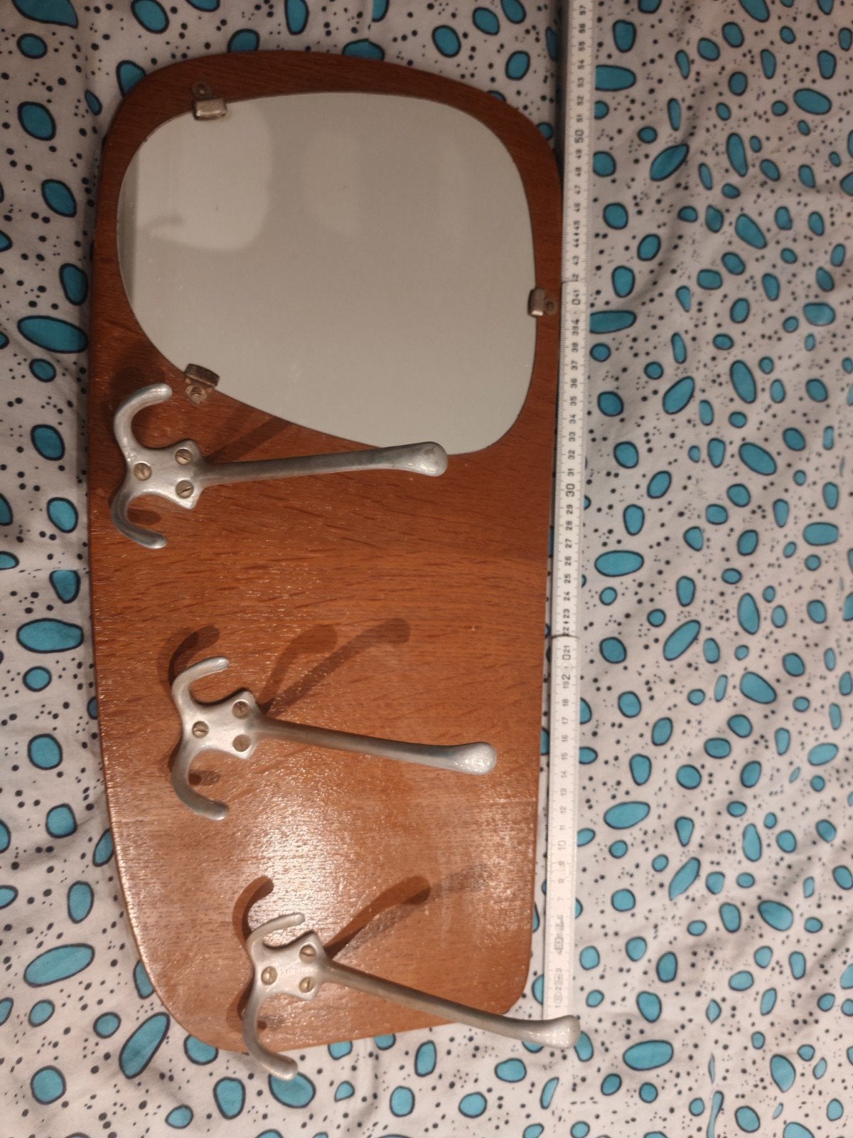 porte manteau mural avec patères et miroir, Antiquités & Art, Enlèvement