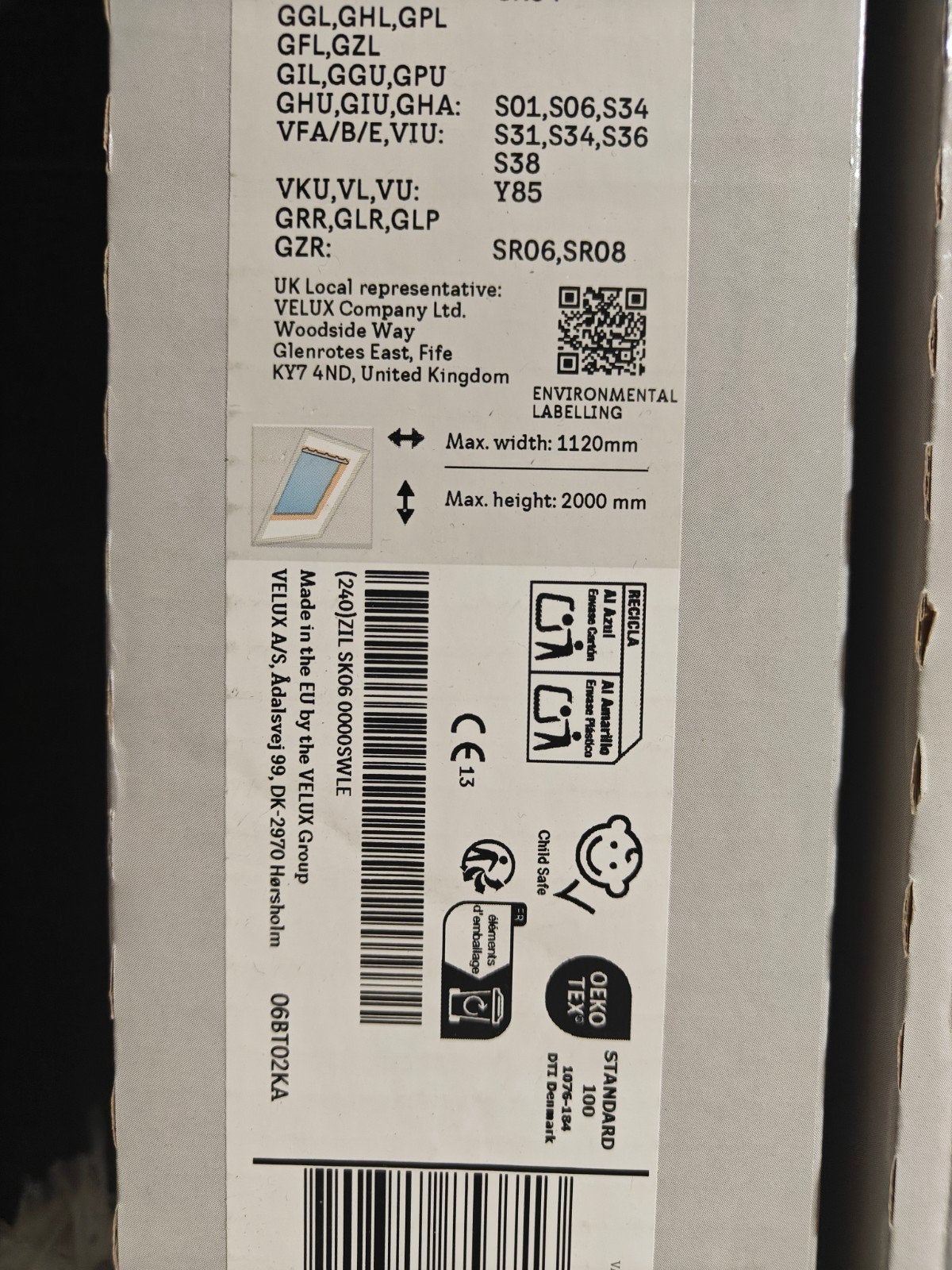 VELUX ZIL SK06 X2  Insectenhor / Muggenraam, Bricolage & Construction, Fenêtres & Moustiquaires, Enlèvement
