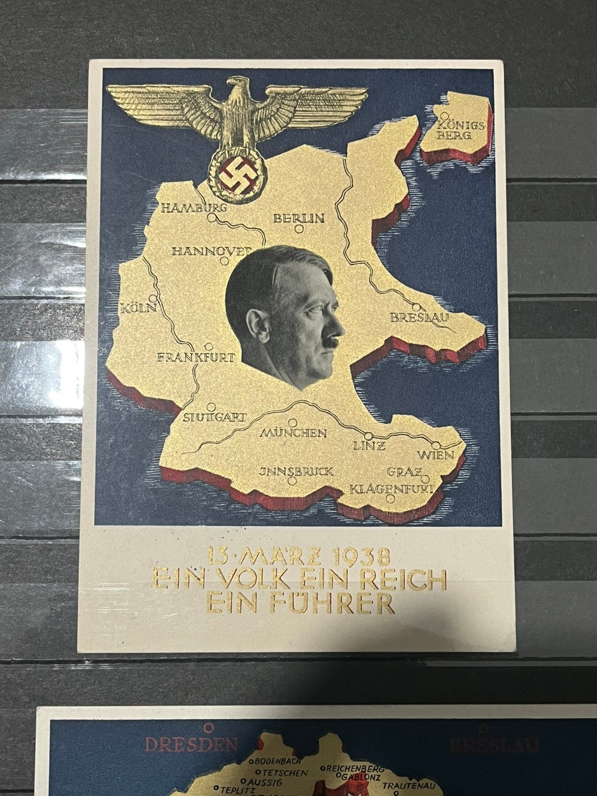 Postkarte “13. März 1938 – Ein Volk Ein Reich Ein Führer”, Ophalen of Verzenden, Overige soorten, Overige typen