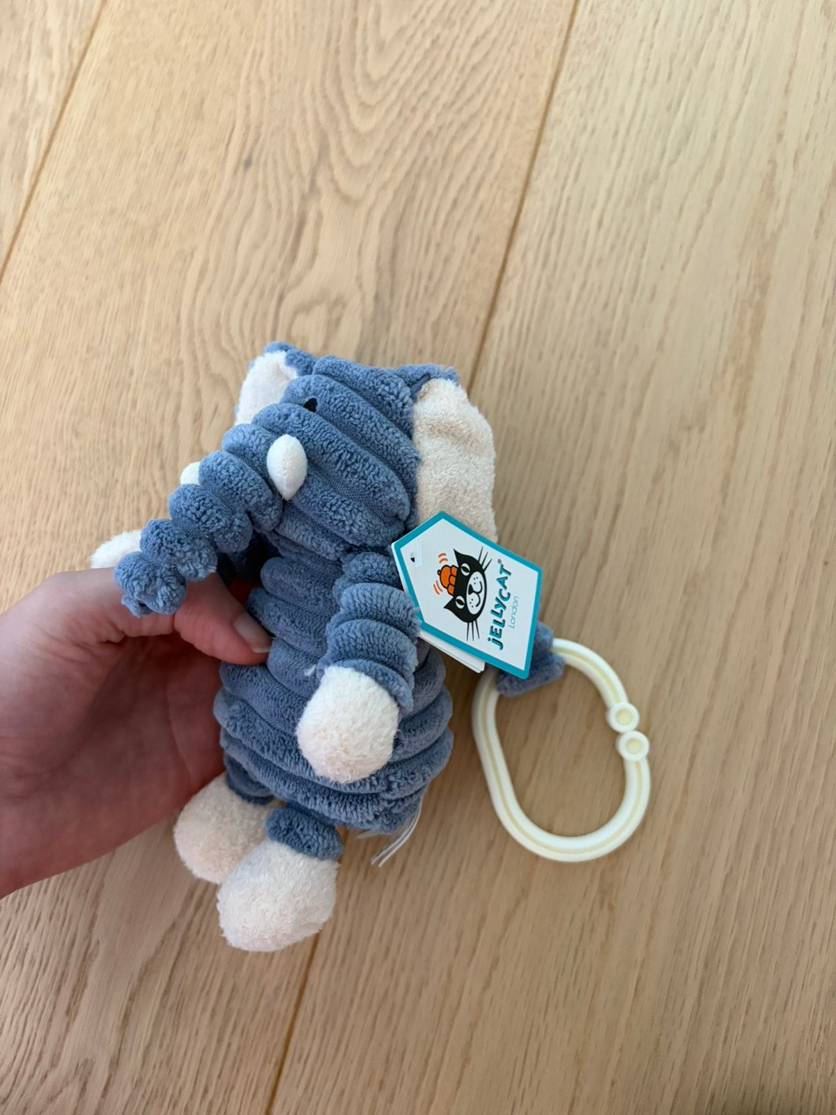 Nieuwe Jellycat baby roy olifant, Jellycat, Met geluid, Blauw, Nieuw