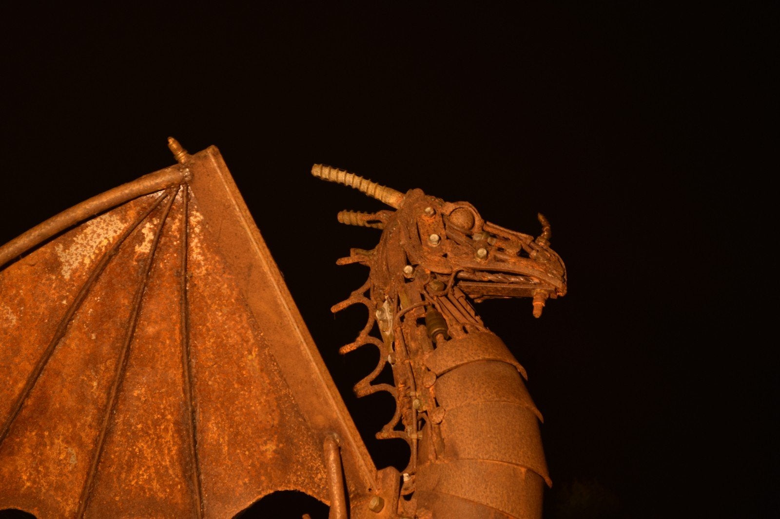 draak ijzerbeeld, Jardin & Terrasse, Statues de jardin, Enlèvement, Neuf, Métal, Autres types