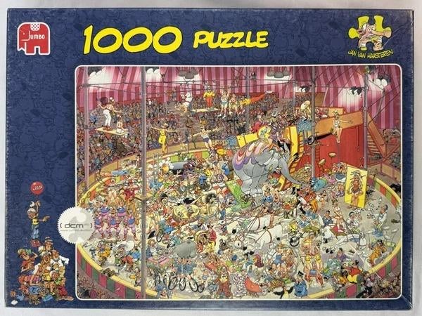 Jan van Haasteren JVH Puzzel 1000 Stukjes het Circus Jumbo, Verzenden, 500 t/m 1500 stukjes, Zo goed als nieuw, Legpuzzel