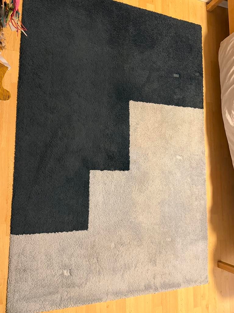 KONGSTRUP IKEA vloerkleed, Huis en Inrichting, Ophalen, Gebruikt, 100 tot 150 cm, Blauw