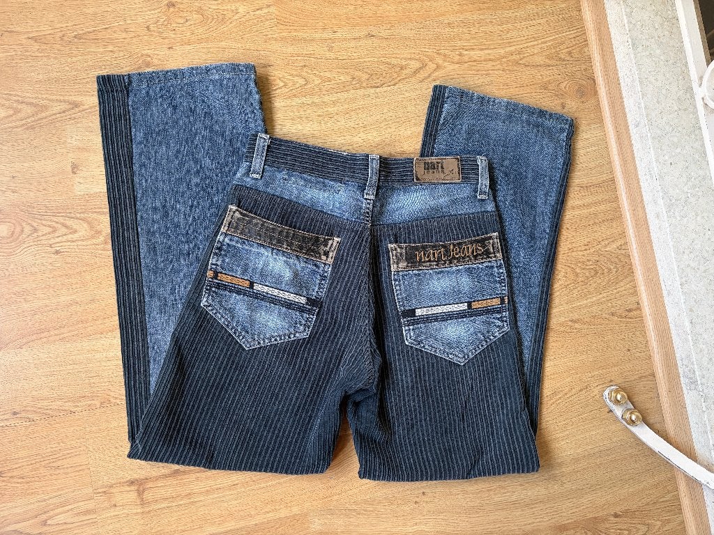 Vintage Nart Denim, ribfluweel, mt W29 (EU 36 / S), Blauw, Ophalen of Verzenden, W28 - W29 (confectie 36), Nart