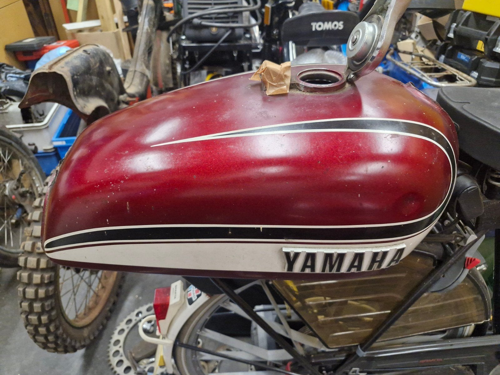 yamaha rd350 tank en zadel, Ophalen, Gebruikt