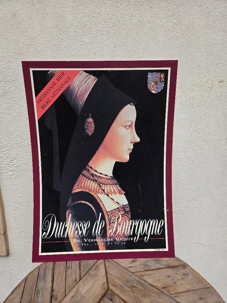 Duchesse de Bourgogne bier reclamebord - 44x60cm, Verzamelen, Ophalen of Verzenden, Zo goed als nieuw, Reclamebord, Plaat of Schild