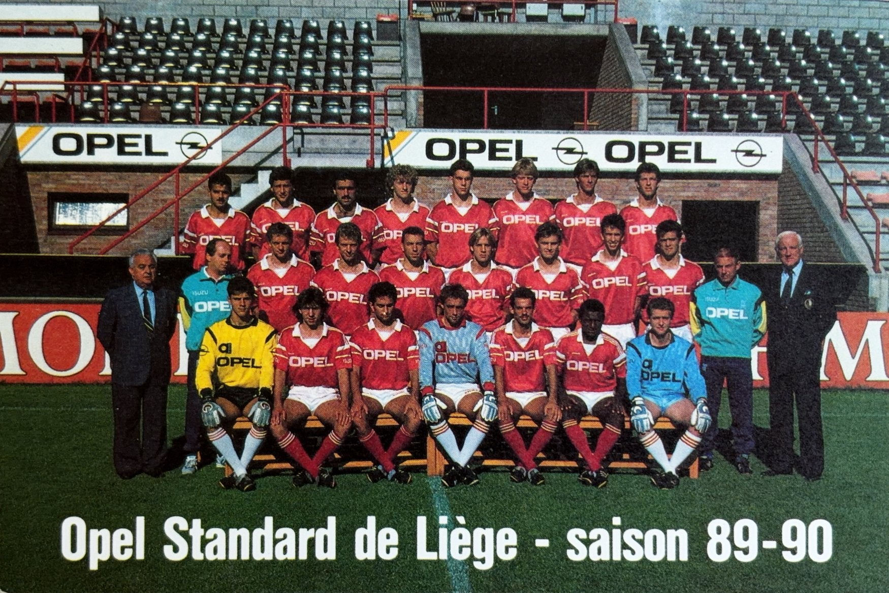 Elftalkaart Standard Luik - seizoen 1989/1990, Verzenden, Zo goed als nieuw, Spelerskaart