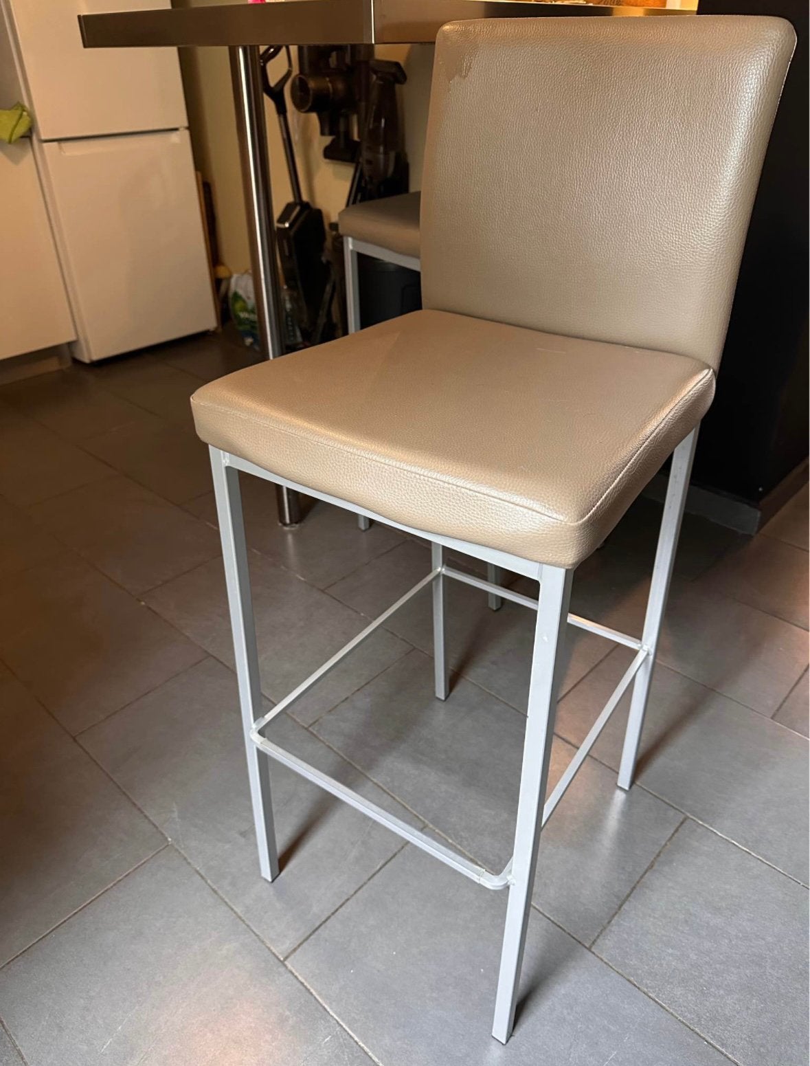 2 Tabourets cuir veritable, 2 tabourets, Enlèvement ou Envoi, Comme neuf, Cuir