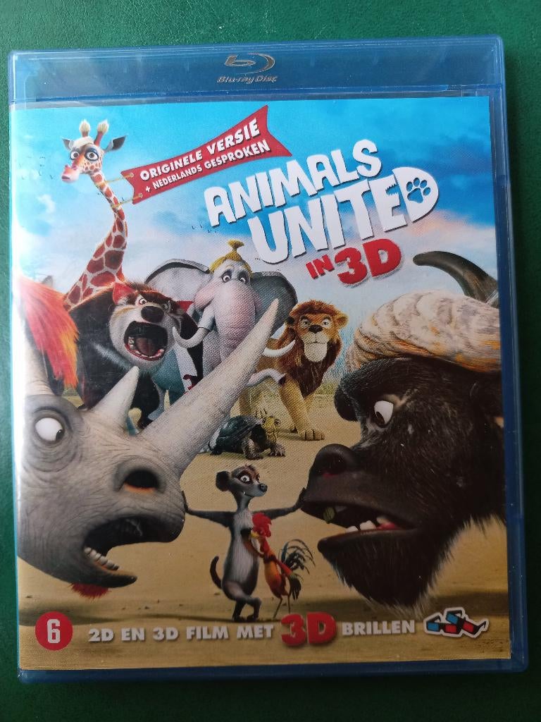 Animals United in 3D (2010) Blu-Ray, Cd's en Dvd's, Blu-ray, Zo goed als nieuw, Tekenfilms en Animatie, Ophalen of Verzenden