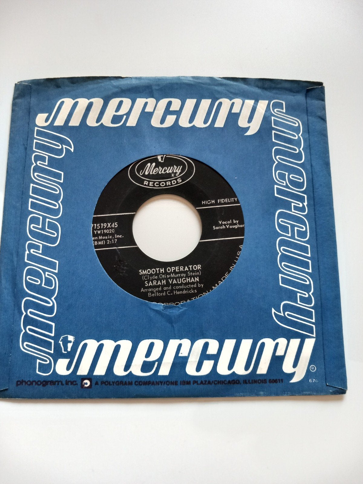 SAHRA VAUGHAN. SMOOTH OPERATOR. POPCORN USA 45T, Enlèvement ou Envoi
