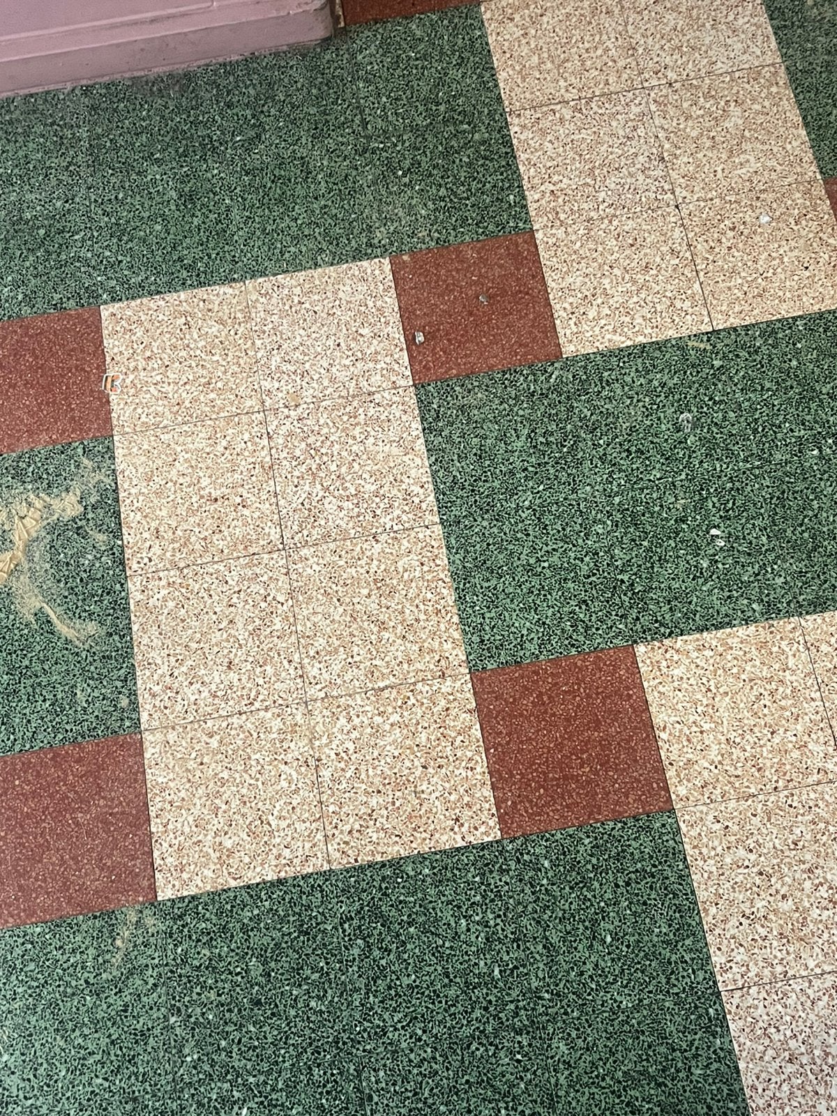 Retro oude granito/terrazzo mozaïektegels, 200 cm ou plus, Vert, 200 cm ou plus, Carré