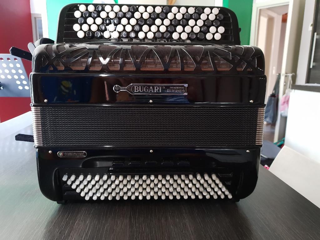 semi-professionele accordeon, Musique & Instruments, Accordéons, Comme neuf, Accordéon à boutons, 120 basses, Autres marques, Avec valise