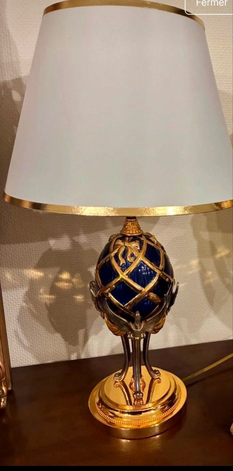 Lampe Fabergé de Franklin Mint, Antiquités & Art, Enlèvement