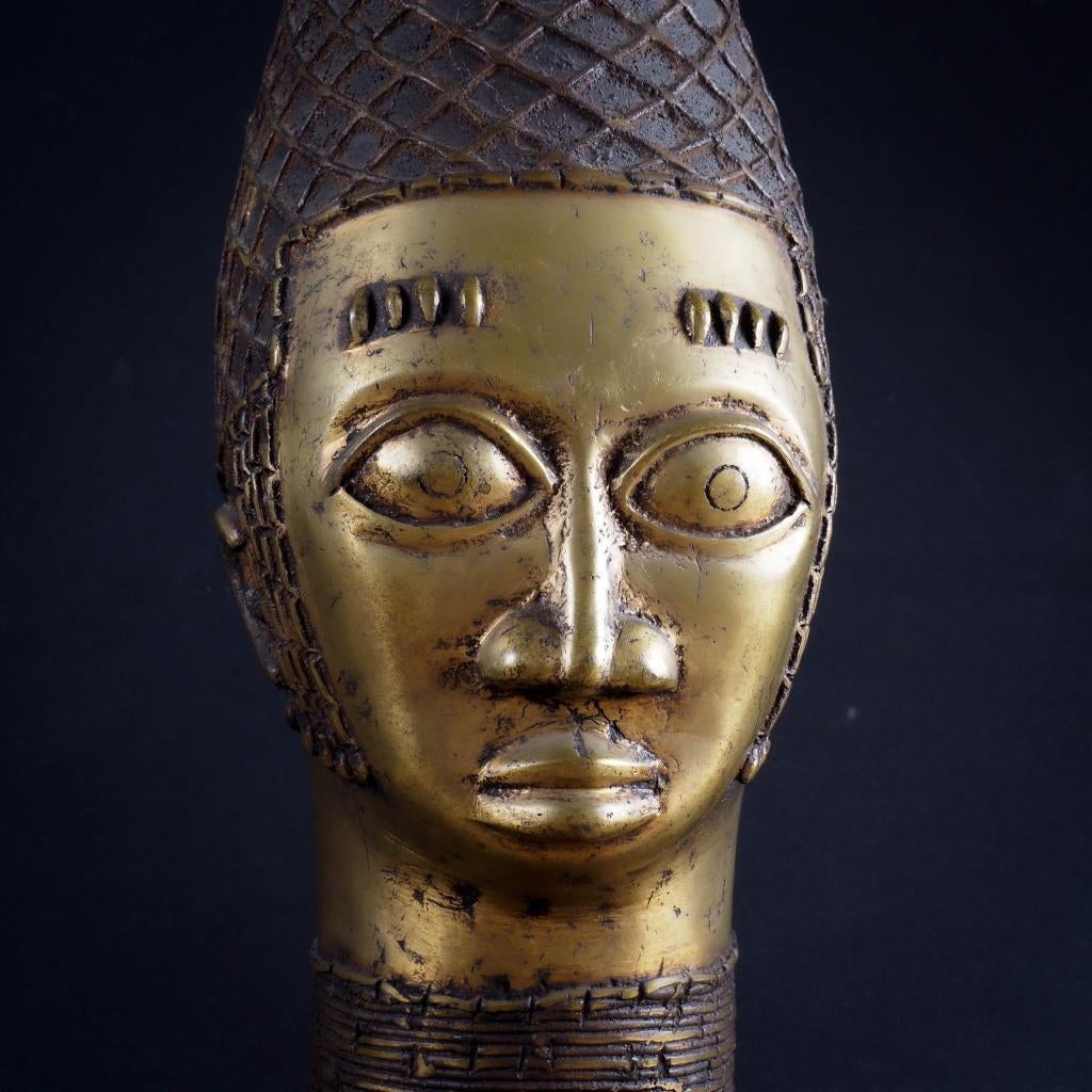 tête commémorative 66 cm - Buste - Lyoba Inde - Ifé - Bénin, Antiquités & Art, Art | Art non-occidental, Enlèvement ou Envoi