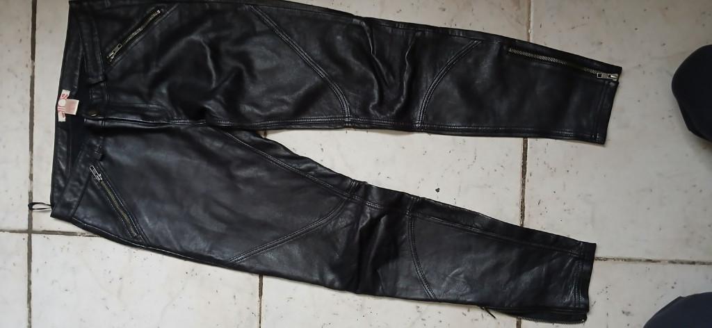 dames lederen motorbroek, Ophalen of Verzenden, Tweedehands, Dames, Broek | leer