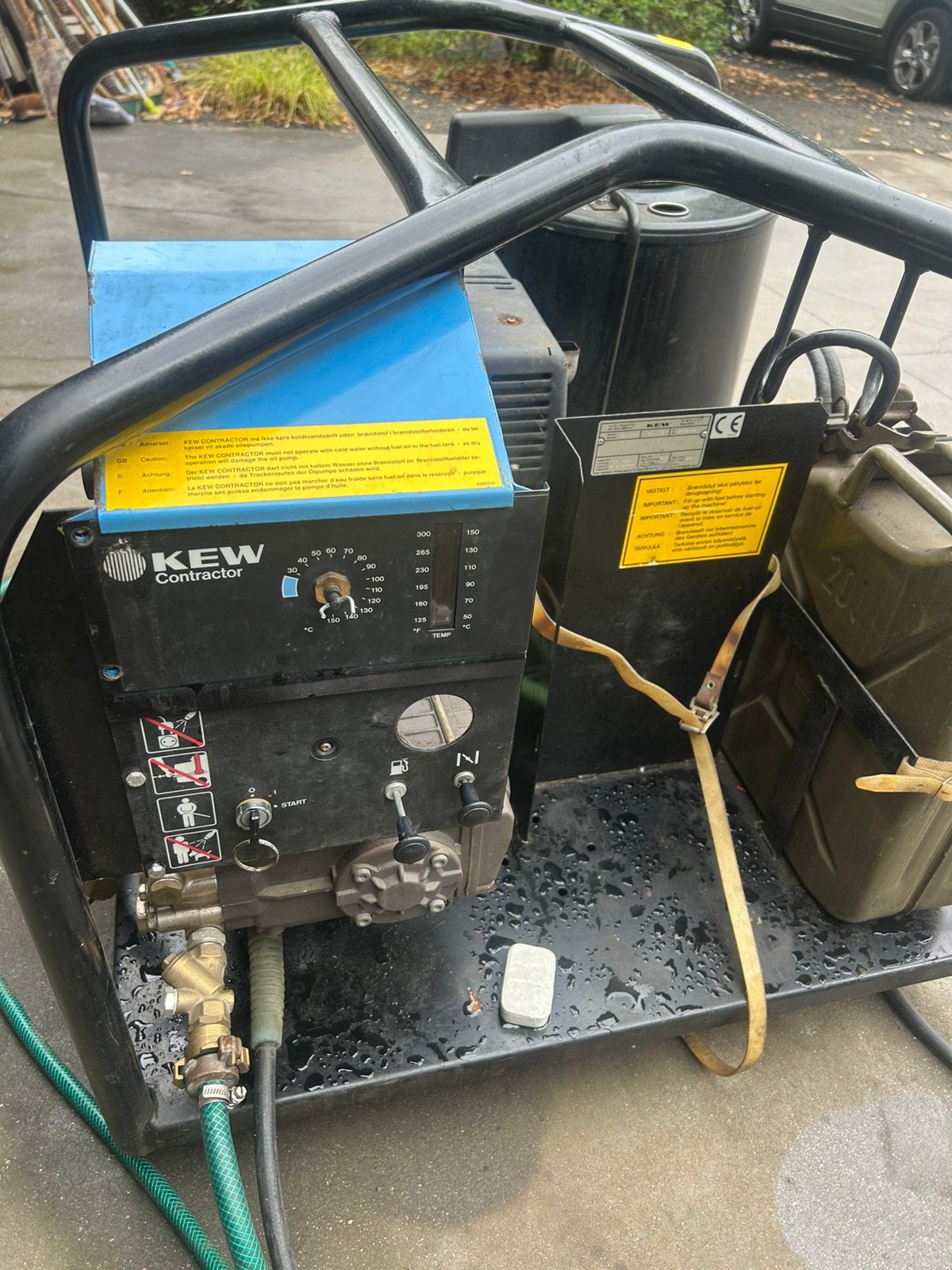 KEW hogedrukspuit op benzine koud en warm, Tuin en Terras, Ophalen, Zo goed als nieuw, Benzine