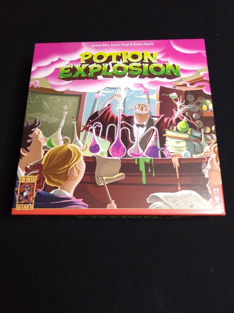 Potion Explosion 999 Games + luxe tokens + plastic dispenser, Een of twee spelers, Ophalen of Verzenden, Zo goed als nieuw, 999 Games