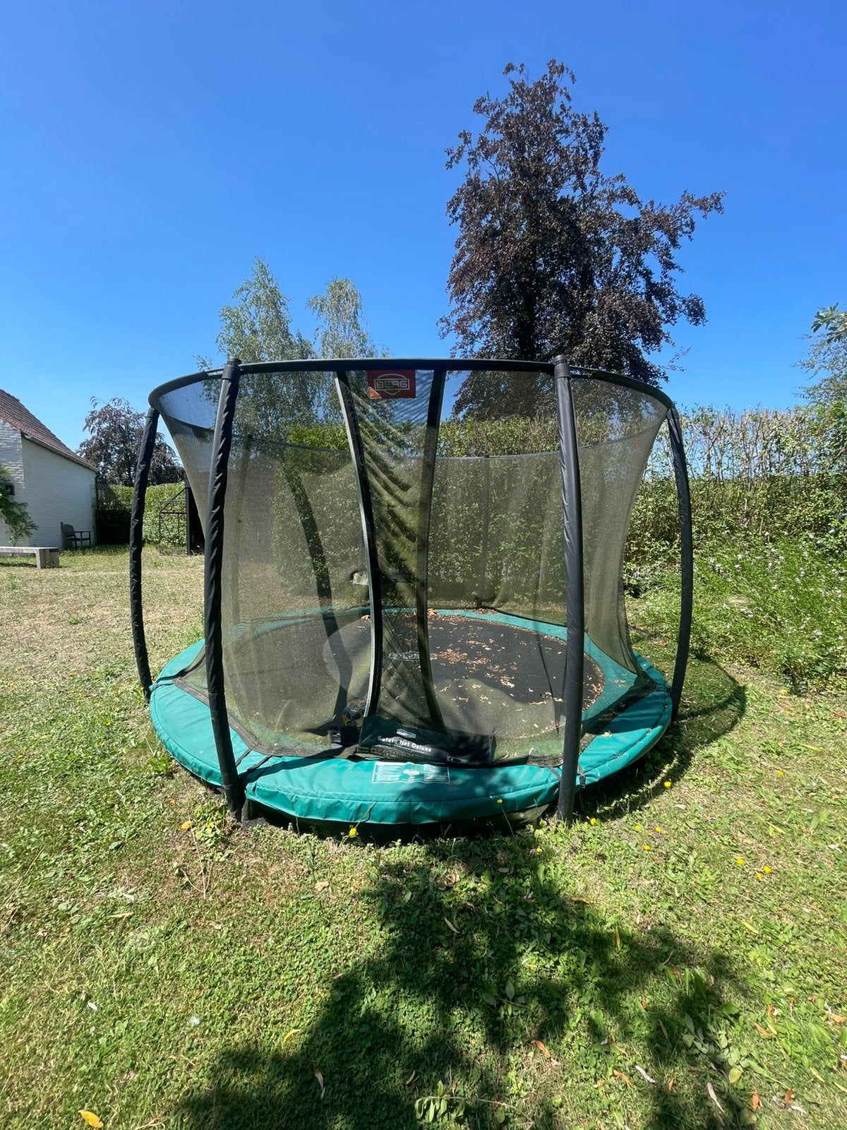 Berg in inbouwtrampoline met net dia 400 cm, Kinderen en Baby's, Ophalen, Zo goed als nieuw